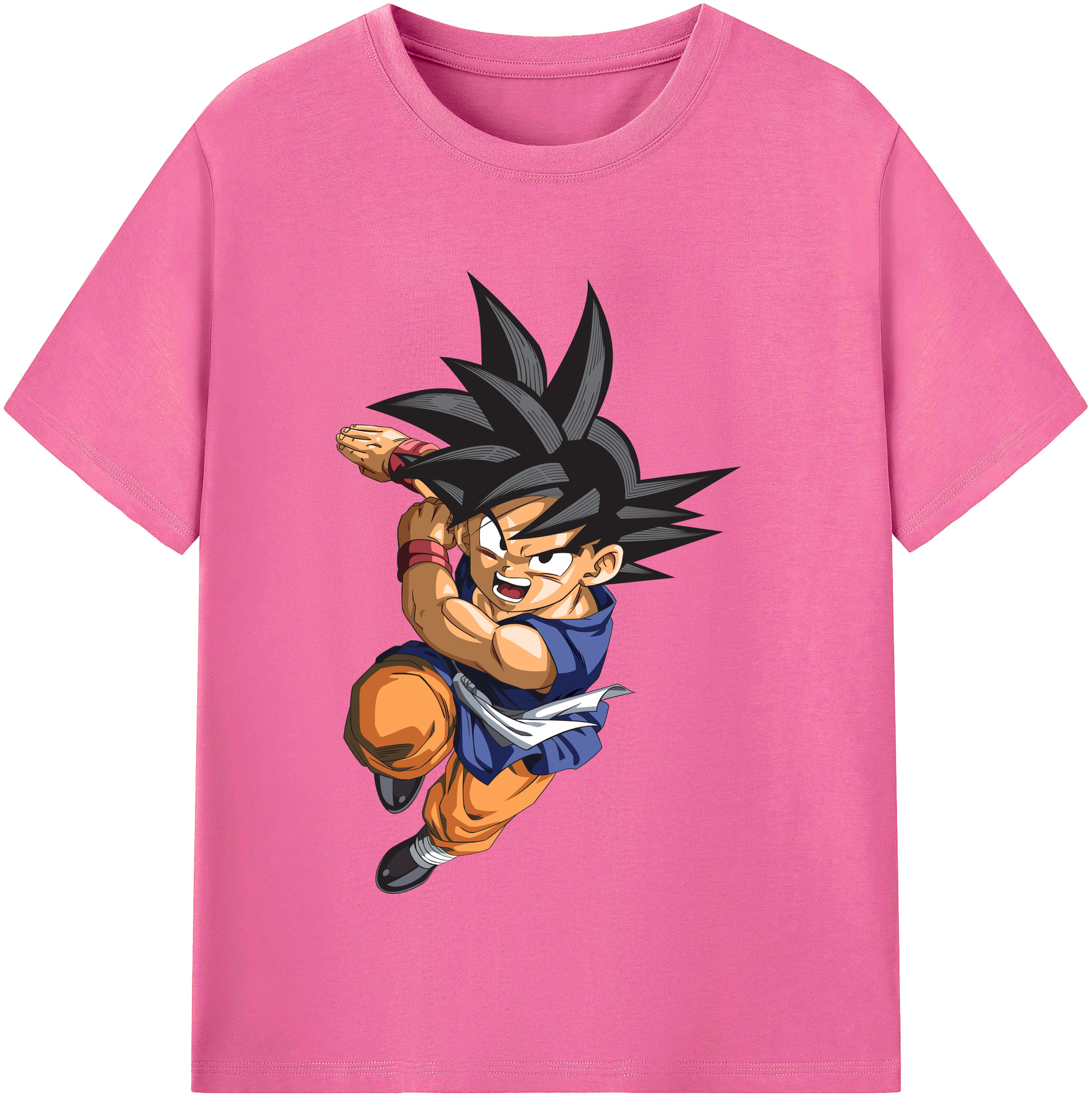 （画像用） ドラゴンボール 孫悟空（そん ごくう）Son Goku カカロット DRAGON BALL Kakarotto レディースカジュアルプリントTシャツ（綿100％）